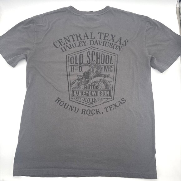 Harley-Davidson Dripping Oil Can Central Texas Old School T-Shirt Mens Large - Picture 3 of 11